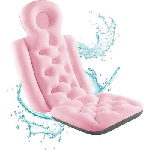 Bath Pillow Comfortable Cushion Spa Bathing Pad Bathtub Cushion Non-Slip Waterproof Neck & Back Relax Bathroom Home Daily Tool