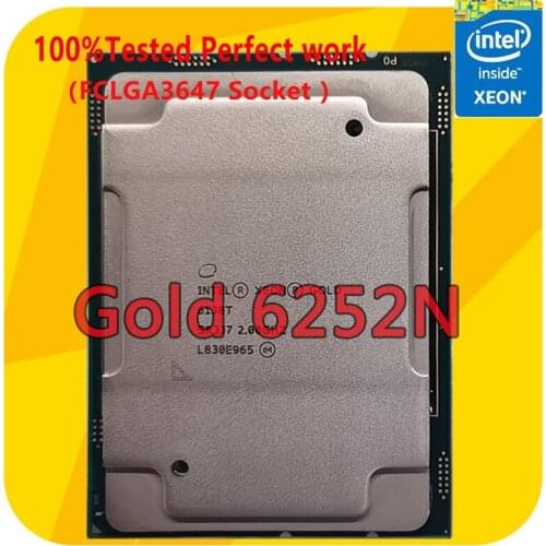 Intel Xeon Gold 6252N 2.3GHZ 24-Cores 48-Thread 35.75MB Smart Cache CPU Processor 150W LGA3647 For Server Motherboard
