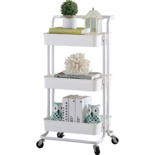 Factory Direct Sales Beauty Salon Rack Cart Plastic Steel Multi-layer Crevice Mobile Kitchen Trolley Finishing Storage Rack