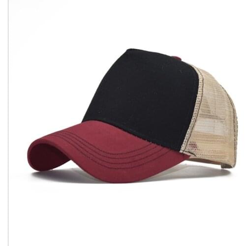 Adjustable Mesh Breathable Five Petal Cap Trucker Cap Men Splicing Unisex Summer Sun Protection Baseball Cap Dad Hat