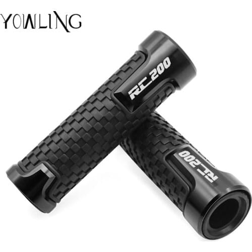 FOR RC200 2014 2015 2016 2017 2018 7/8" Motorcycle CNC Rubber Handlebar Hand Grips Bar End Gel Grip
