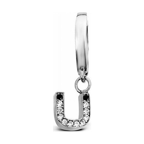 Argentum Concept- Ü Letter Dangle Silver Earring Single-K084301