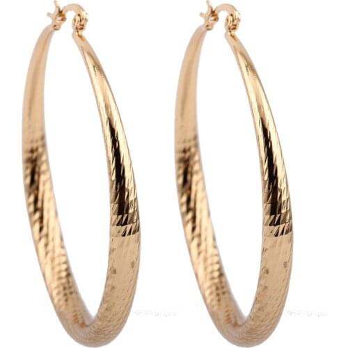 BEADSLAND Cooper Earrings 6CM Diameter Fashion Jewelry Women Gift