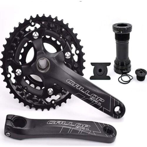 Mountain Bike Crankset Gallop Hollow Integrated ALuimium Bicycle Crank Sprocket Chainwheel Set 8/9/10 Speeds High Quality