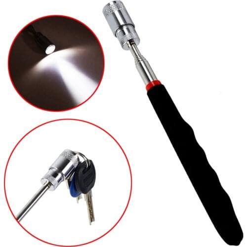 Suchme Strong Magnetic Telescopic Iron Mini Portable LED Flashlight Auxiliary Light Metal Screw Picker Auto Repair Tool Emergent