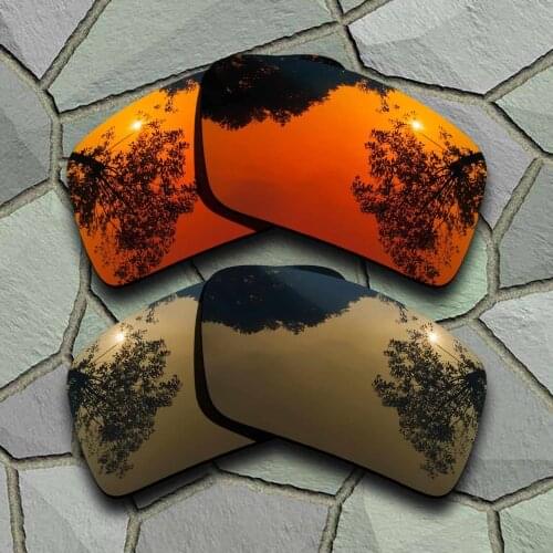 Red Orange&Bronze Copper Sunglasses Polarized Replacement Lenses for Oakley Eyepatch 2