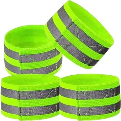 Reflective Bands Elastic Armband Wristband Ankle Leg Straps Safety Reflector Tape Straps for Night Jogging Biking Running