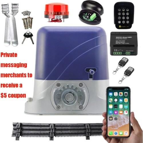 Heavy Sliding Door 1300KG Blue Motor Open Door Machine Access Control System Equipped with 4M Nylon Rack WIFI GSM Optional