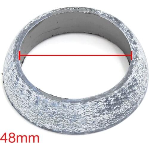 UXCELL Universal Car Graphite Header Manifold Downpipe Exhaust Donut Gasket 48Mm Dia