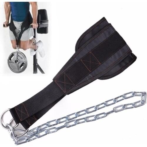 Weight Lifting Belt with Chain Dipping Belt Pull Up Chin Up Fitness Barbell Belts Bodybuilding Gym Training Equipment