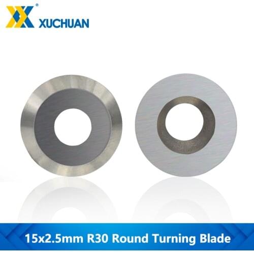 Tungsten Cutter Inserts 1pc Round Turning Blade High Hardness 15x2.5mm R30 For Wood Lathe Turning Tools Round Carbide Blade