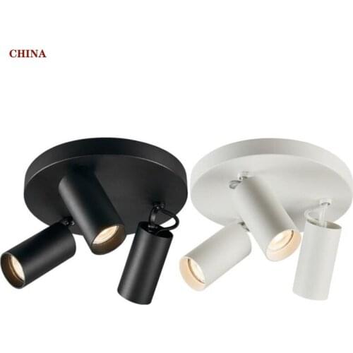 Dimbare Creatieve Drie-Head Spotlight 7W/12W Ronde Led Plafond Thuis Woonkamer Opbouw Cob spotlight Downlight