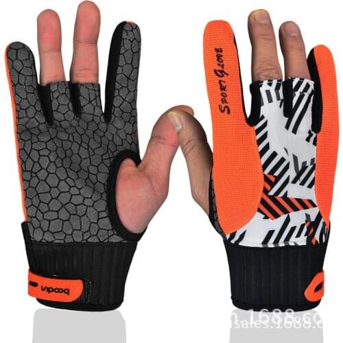 1 Pair Boodun Bowling Glove for Left Right Hand Anti-Skid Soft Sports Bowling Ball Gloves Bowling Accessories Mittens Men Women