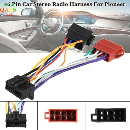 1 Pcs Car Wire Harness Adaptor For Kenwood / JVC Auto Stereo Radio ISO Standard Connector Adapter 16 Pin Plug Cable Plug-Play