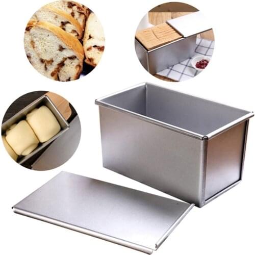 1Pcs Durable Toast Mould with Lid Non-stick Loaf Pan Kitchen Toast Mold with Cover Bread Baking Mold For Kitchen DIY Baking Tool