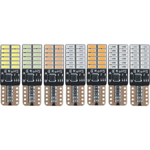 2 Pcs Canbus Error Free High Bright Auto Light T10 w5w 194 168 Car Led Bulb Interior Reading Lamp Parking Side Marker Lights 12V