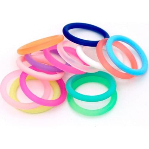 200 pcs BPA Free Silicone Baby Pacifier Ring Chain Holder Napkin Adapter Dummy MAM O Rings 14 Colors