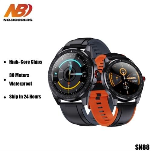 2020 SN88 smart watch 1.28 inch ip68 waterproof 200mah 65days long standby Heart rate smartwartch for android ios PK SN80