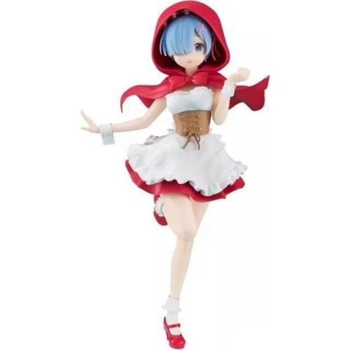 Anime Re:Life in a different world from zero Rem Red Hood Ver. PVC Action Figure Collectible Model Toys Doll 22cm