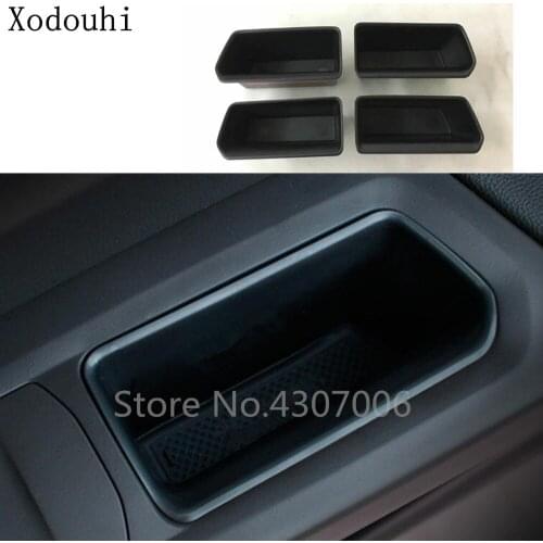 Car Inner Door Front Rear Doors Storage Plastic Trim Cup Holder Frame 4pcs For VW Volkswagen Teramont Atlas 2017 2018 2019 2020