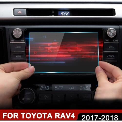 Accessories For Toyota RAV4 RAV 4 2018 2017 Car GPS Navigation Tempered Glass Screen Protector Steel Protective Film 7 8 inch