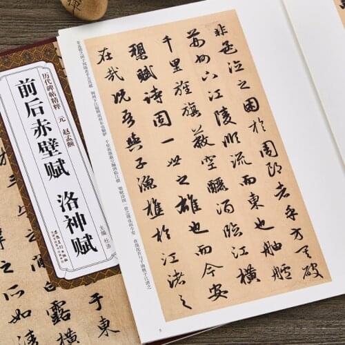 Zhao Mengfu Running Script Copybook Chinese Classic Ancient Prose Inscription Calligraphy Book Set Simplified Chinese Annotation