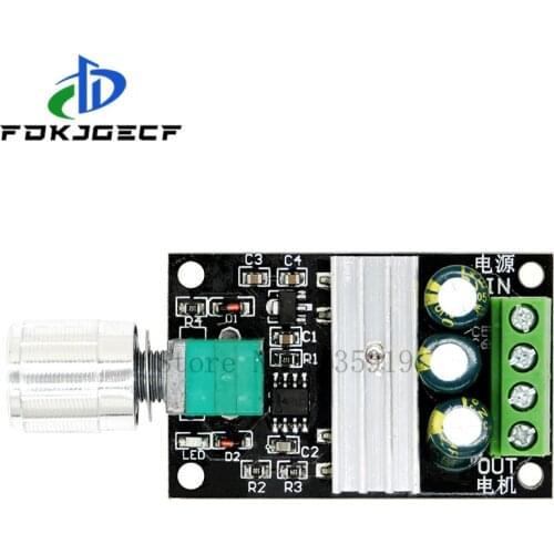 DC 6V 12V 24V 28VDC 3A 80W PWM Motor Speed Controller Regulator Adjustable Variable Speed Control With Potentiometer Switch