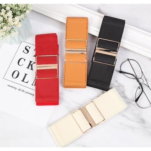 Womens Wide Belt Elastic Stretch Cinch Waistband Lady Cummerband Plus Size Girls Waistband Waist Seal Wide Belt Women