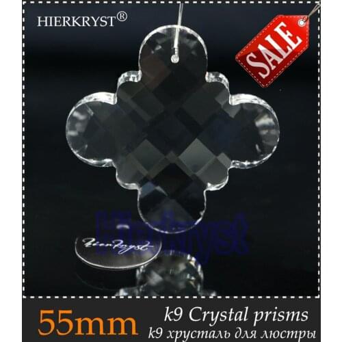 HIERKYST 10 pcs K9 Glass Crystal Prisms Pendants Chandeliers Parts Lustres Rainbow Lamp Lighting Hang Drops 50mm 2" #1918A