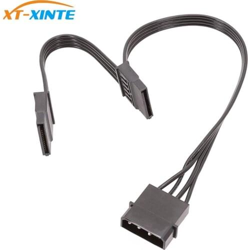 4Pin 18AWG Wire 1 to 2/3/4/-Port 15Pin SATA Splitter Adapter Converter Power Supply Cable Cord for PC Computer Hard Drive