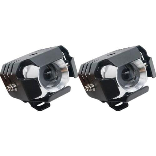 2PCS White motorcycle headlights auxiliary lamp led motorbike spotlight accessories 12V moto spot head lights