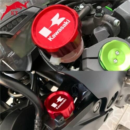 Motorcycle CNC Aluminum Rear & Front Brake Fluid Reservoir Cap Cylinder cover For Kawasaki Z1000SX Ninja 1000 Z900RS Z 750