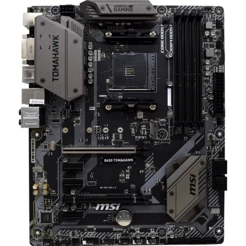 For MSI ARSENAL GAMING B450 TOMAHAWK DDR4 AMD B450 SATA 6Gb/s USB 3.1 HDMI ATX AM4 Motherboard Desktop