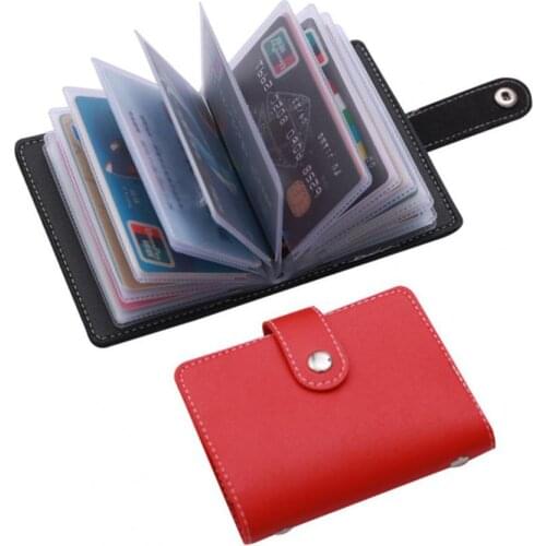 Card Bag Multi Slots Compartment Rectangle Mini Wallet Portable Button Card Holder for Shopping Purses Phone Card Holder Cartera