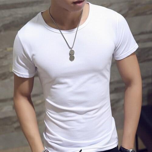 Short Sleeve Zipper Shoulder Streetwear Hip Hop Summer T Shirt Men Longline Curved Hem Tshirt Slim Funny T-Shirt Plus Size