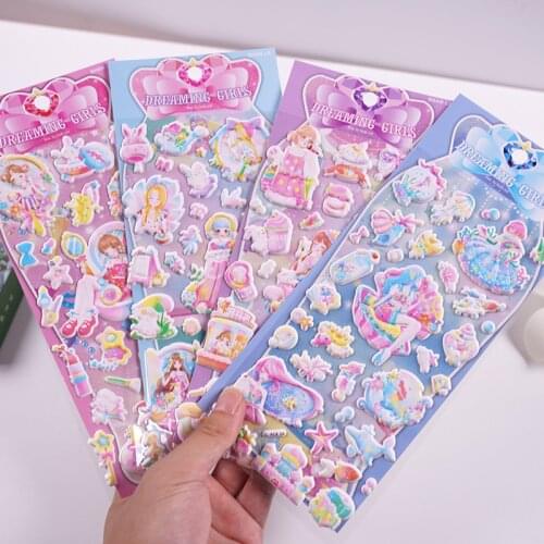 1pcs/1lot Kawaii Stationery Stickers Dream girl foam stickers Diary Decorative Mobile Stickers Scrapbooking DIY Craft Stickers