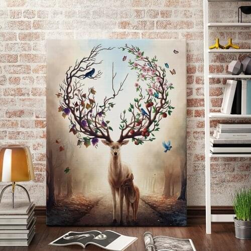 New 5D DIY diamond painting, fantasy elk, diamond embroidery, cross stitch, embroidery, gift, rhinestone decoration