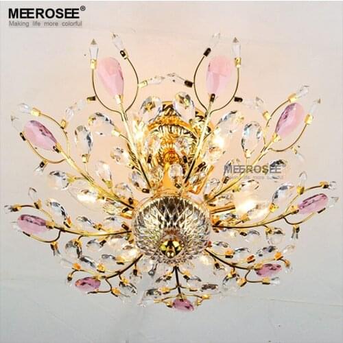 New Chandelier Crystal Light Gorgeous Gold Silver Color Lustres Chandelier Lighting Fixture Mounted Ceiling Lamparas