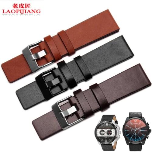 New High quality leather watchband 22mm 24mm 26mm 28mm 30mm for Diesel DZ7257 DZ4318 DZ7313 DZ7322 DZ7257 watch strap bracelet
