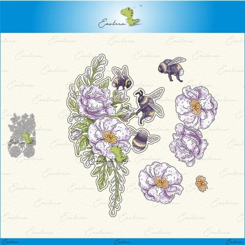 Bees on flowers Cutting Dies new 2020 Metal mould dies Scrapbooking Paper Making Craft die dies metal cutting dies die cuts