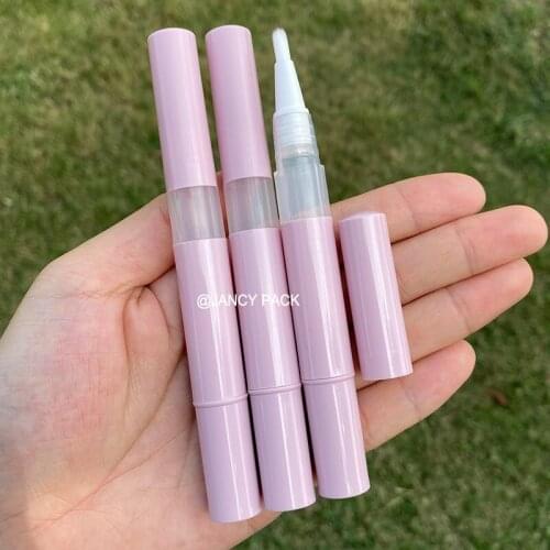 3ml DIY Empty Lipstick Bottle pink gold Lipgloss Tube Lip Balm Tube Container Cosmetic Sample Container lip oil tubes soft brush
