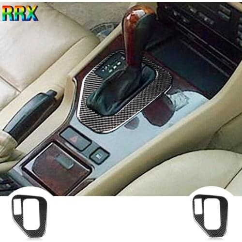 RRX 1998-2005 Carbon Fiber Gear Shift Shifter Frame Cover Overlay For BMW E39 LHD car accessories