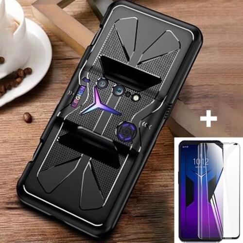 Glass Film and Case For Lenovo Legion 2 Pro 2Pro 5G Soft Shockproof Cover For Lenovo Legion Phone Duel 2 Duel2 L70081 Case