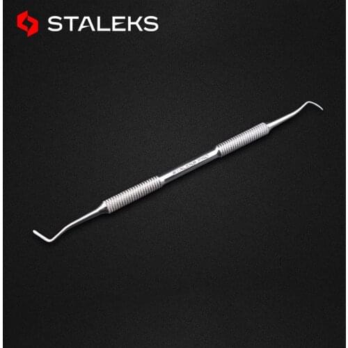 STALEKS High Quality Dual-ended Groove Clean Cuticle Pusher Stainless Steel Nail Correction Lifter Remove Nail Dead Skin Tool