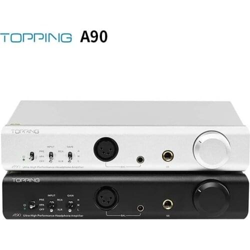Topping A90 Desktop Headphone Amplifier fully balanced Hi-Res Digital HiFi Music Portable headphone amp Audio XLR Pre-Amplifier