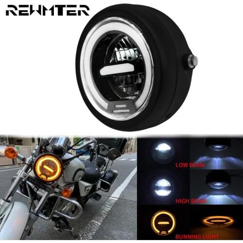 Universal Motorcycle 6.5 inch Vintage LED Headlamp Headlight High Low Beam Light For Harley Sportster Cafe Racer Softail For BMW