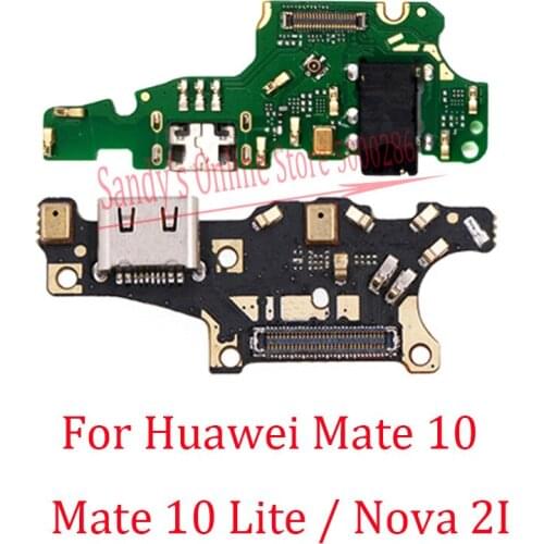 USB Charging Board Port Dock For Huawei Mate 10 / Mate 10 Lite Nova 2I Charger Port With Earphone Jack Flex Cable