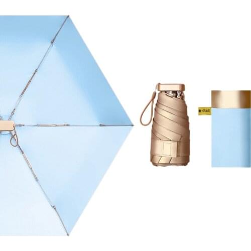 Sun Umbrella Very Small Mini Umbrella Foldable Umbrella Sun Protection and Ultraviolet Protection Pocket Parasol