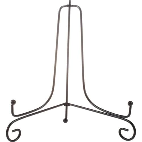 1 pc Kids Mini Iron Easel Classic Display Stand Holder Wedding Bowl Plate Photo Frame Book Artwork Rack Black 4 inches/10.5cm