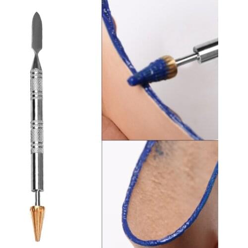 1PC Brass Head Leather Dual Head Edge Oil Gluing Dye Pen Applicator Speedy Paint Roller Tool for Leather Craft Tools Double Side